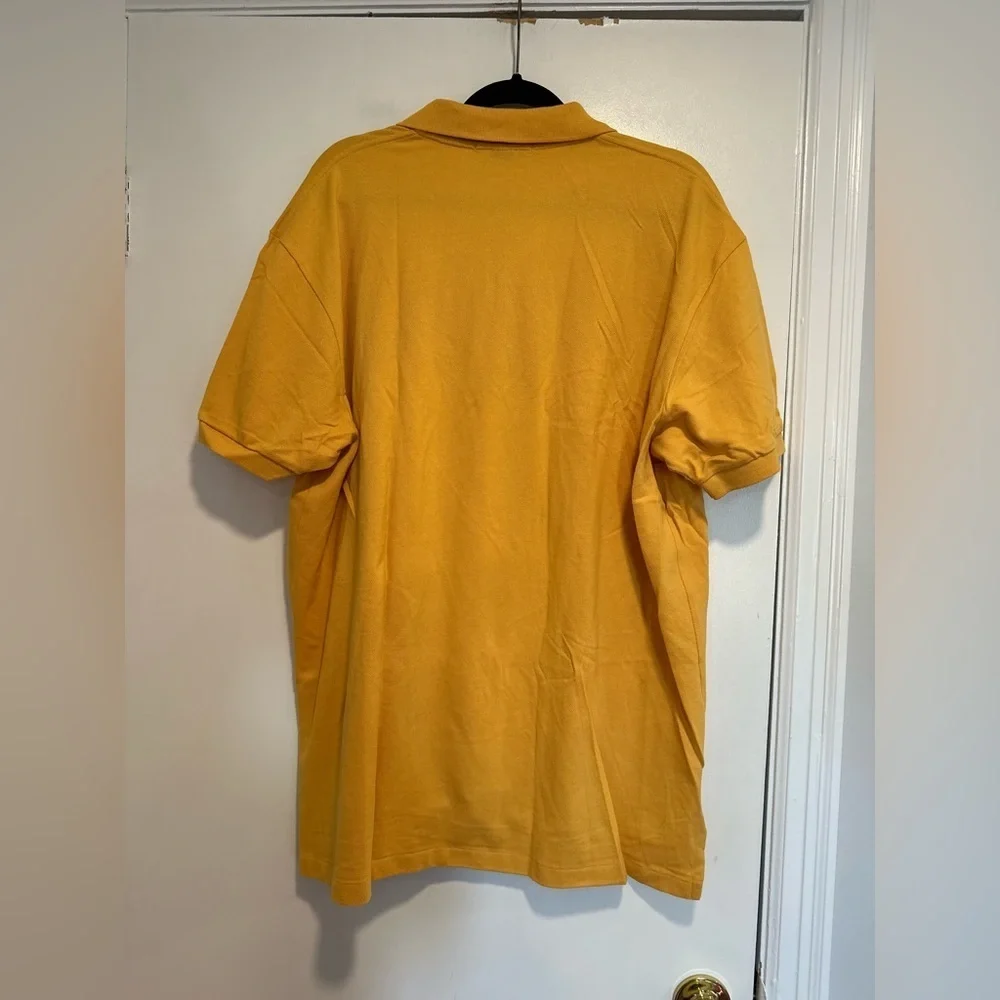 VTG Y2K POLO RALPH LAUREN Sz:XXL Pique Yellow/Orange Cotton Polo Shirt.